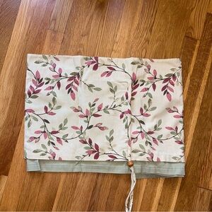 VERSA-TIE Set of 2 Valances Botanical Burgundy/Green/Cream Lined Made in USA
